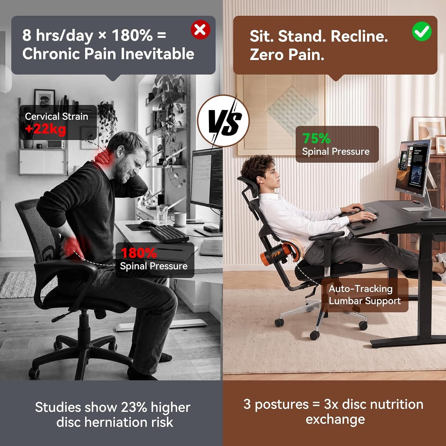Newtral NT002-DE-A Recline Workstation Bundle Desk and Chair