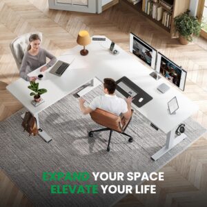 SIAGO L-Shaped Standing Desk with Charging Station